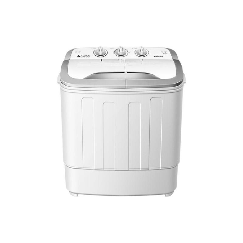 白色 志高洗衣机 半自动家用双桶双缸5kg大容量宿舍小型婴儿童洗脱