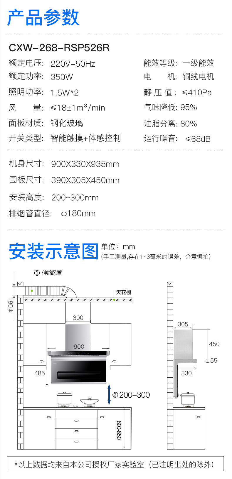 容声(ronshen) 7字型顶侧双吸抽油烟机家用自动清洗顶吸侧吸式大吸力