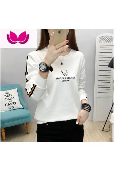 七斓2023年新款春装长袖T恤女宽松大码打底衫女上衣服女装潮