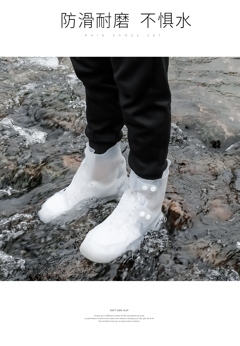 ideamini雨鞋夏天男士防水防滑夏季时尚外穿雨靴套胶鞋短筒雨鞋套水靴