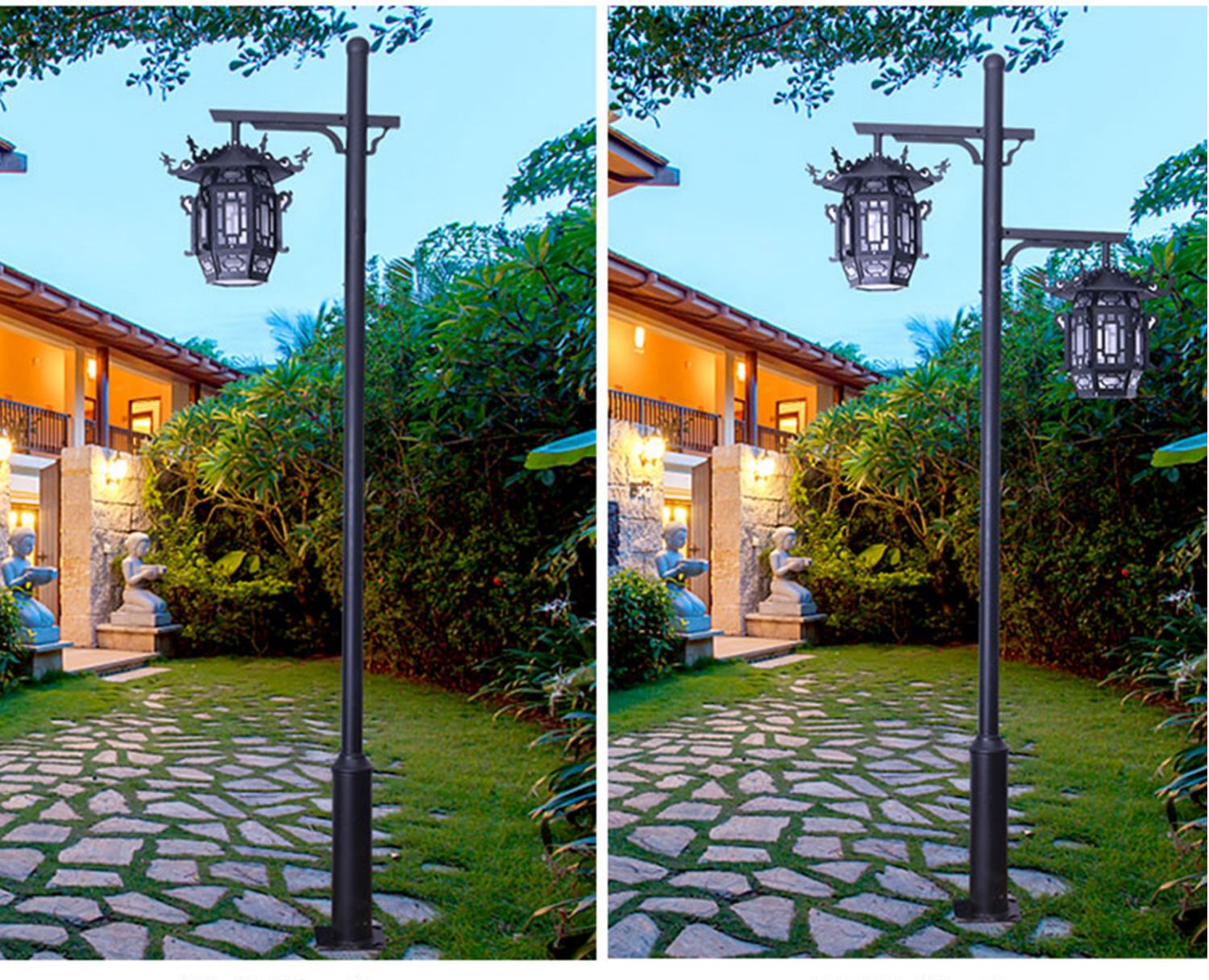 定制中式仿古庭院灯3米m户外复古公园别墅小区景观草坪高杆路灯笼