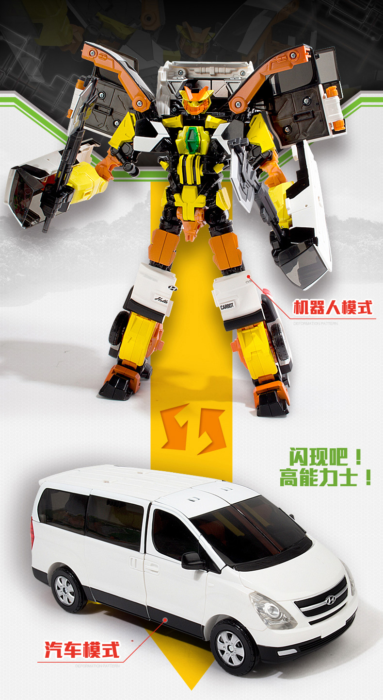 凌速(lnsu)发条玩具hc1-009k 咖宝车神2玩具 变形汽车机器人王牌车手
