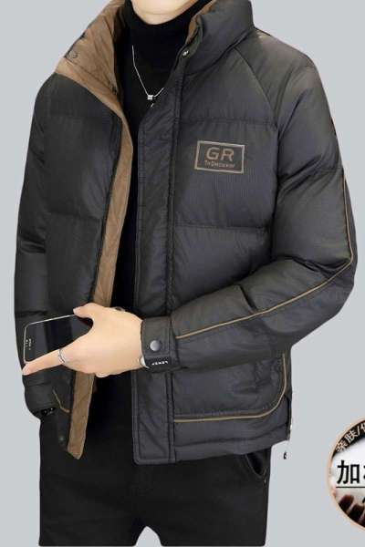 花花公子新款高品质冬季新款户外防寒服三防连帽加厚羽绒棉时尚男装夹克外套