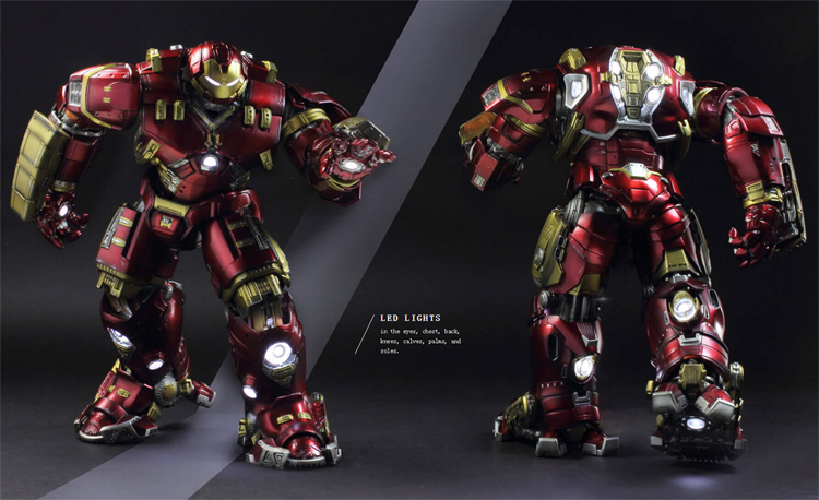 正版复仇者联盟4钢铁侠模型合金摆件可动comicave反浩克装甲 mk42