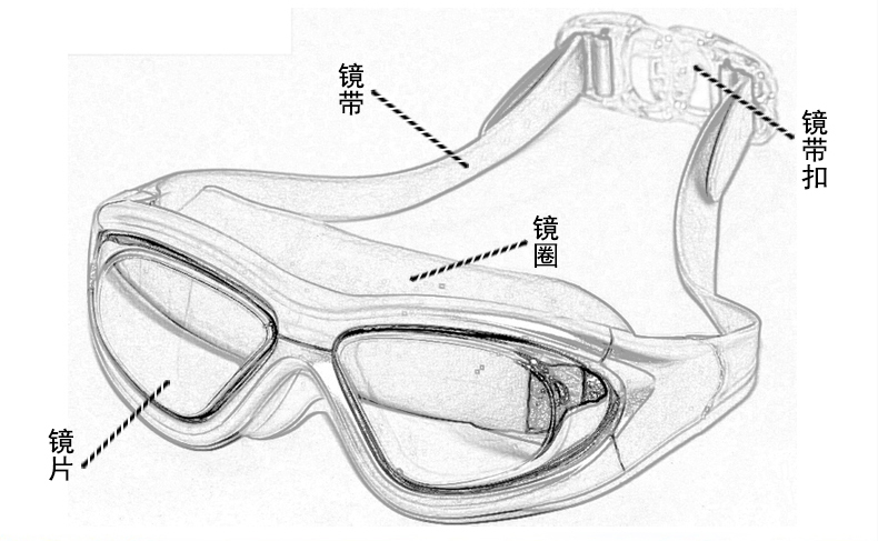 佑游泳镜 佑游男女大框电镀平光/近视泳镜 防水防雾潜水游泳眼镜