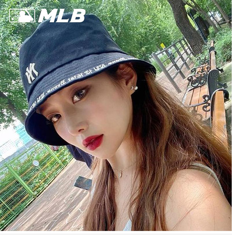 mlb渔夫帽男女帽子ny遮阳帽基础常规logo刺绣运动休闲潮流帽子32cphg