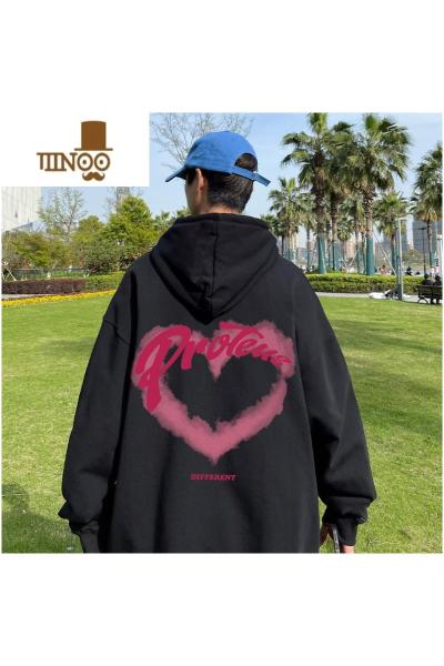 YANXUProteusBoy卫衣男连帽男士宽松上衣新款加绒厚情侣春装外套