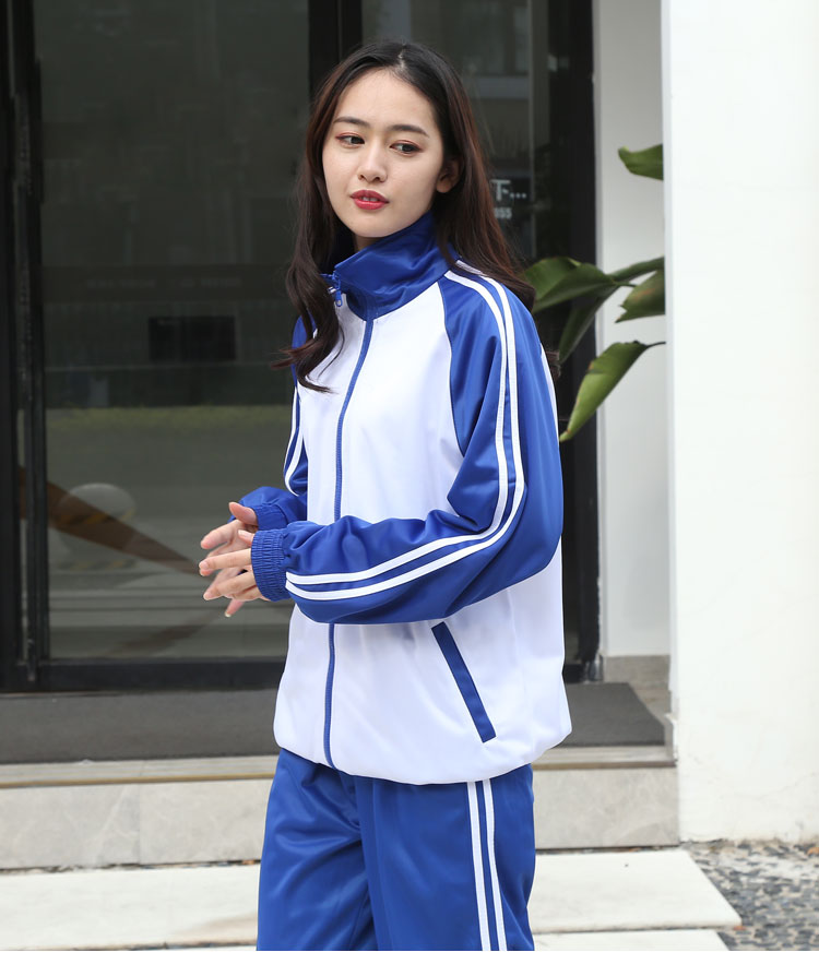 匆匆那年校服套装学院风初高中学生班服韩版蓝白运动会开幕式服装