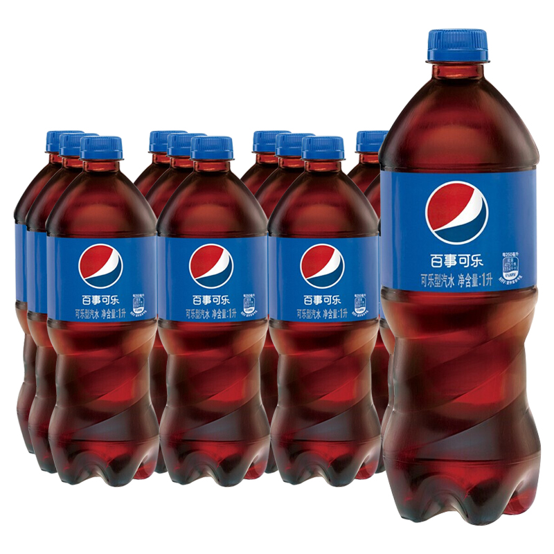百事可乐1l12瓶整箱大瓶可乐碳酸饮料