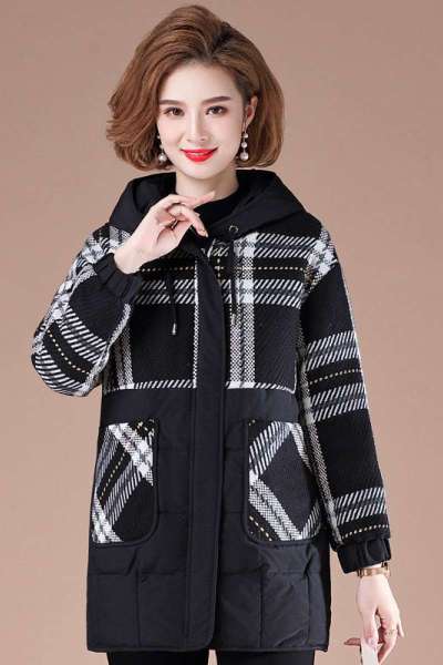 迪鲁奥(DILUAO)40岁50岁妈妈穿的羽绒服妈妈中长款2021新款时尚中老年女外套洋气冬装服