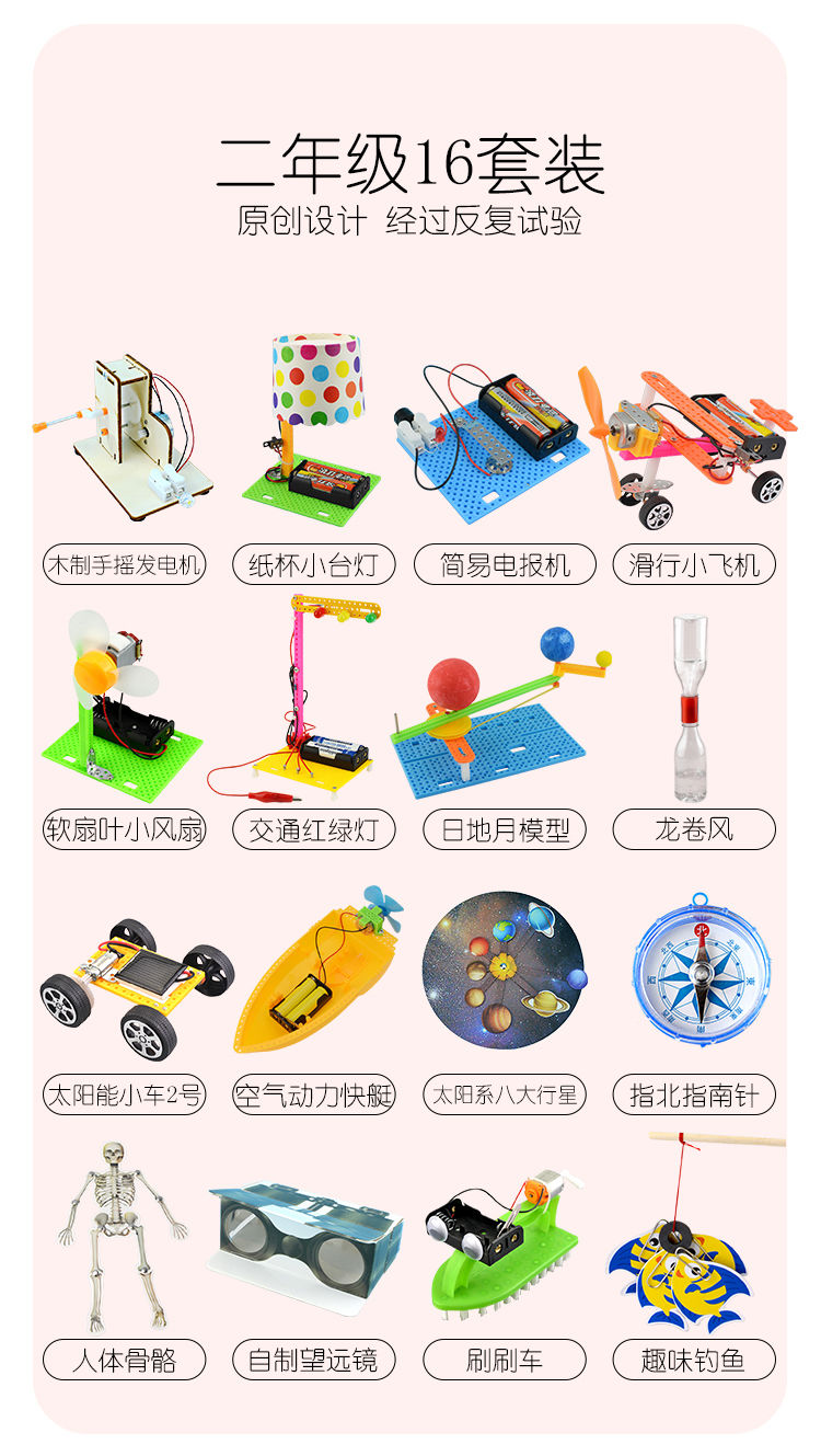 stem科学实验套装小发明创客作品科技手工制作材料包小制作小学生 tt