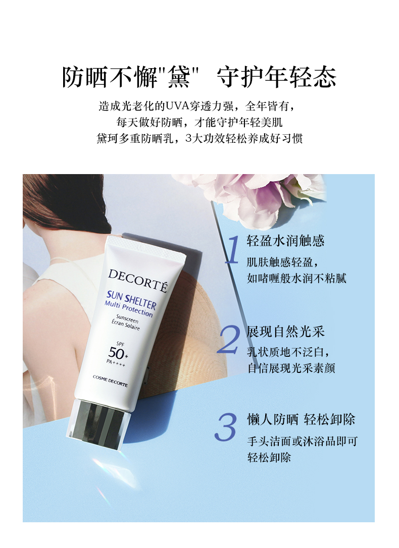 decorte)防晒隔离 核心参数品牌:黛珂(cosme decorte) 类别:乳液 国产