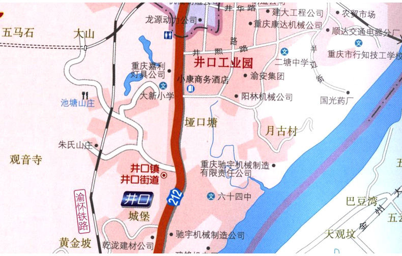 惠典正版2020年新版 重庆主城区地图 重庆市主城区地图(全开) 大幅面