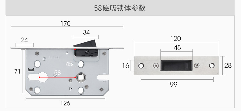 卡贝门锁室内卧室缓冲磁吸房门锁卫生间实木门把手家用通用型锁具