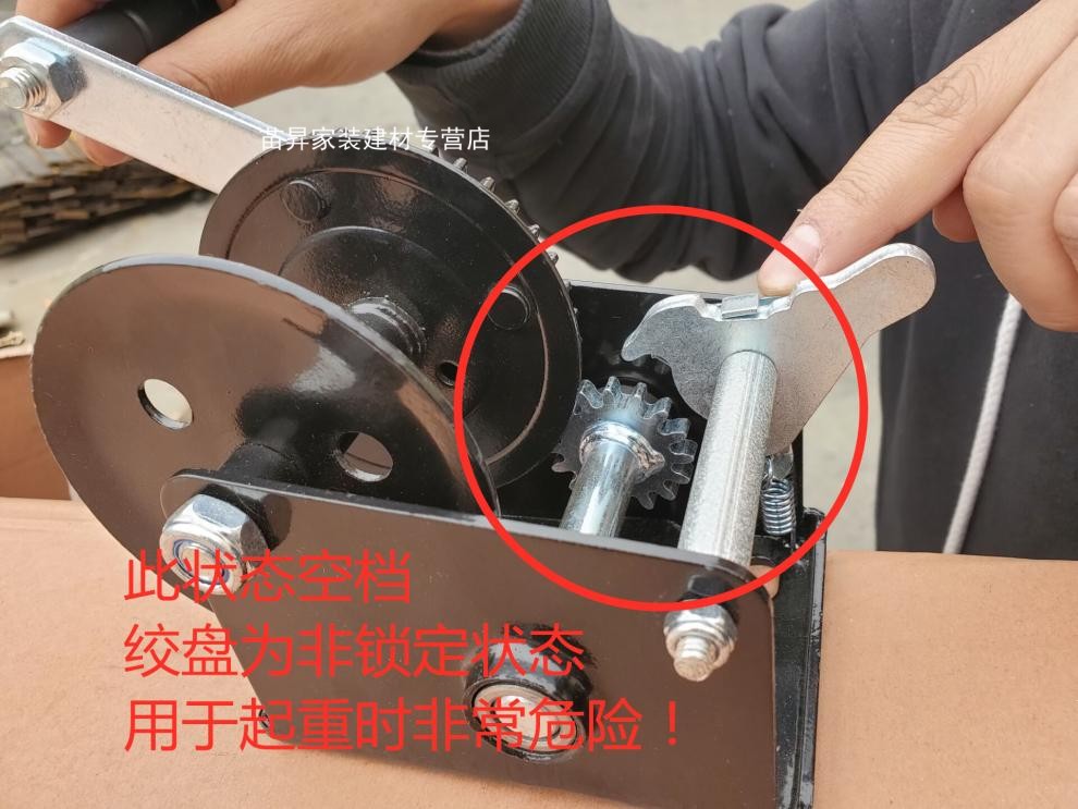 定做 手动绞盘手摇式吊机小型卷扬机起吊起重小型葫芦吊机钢丝绳拖车