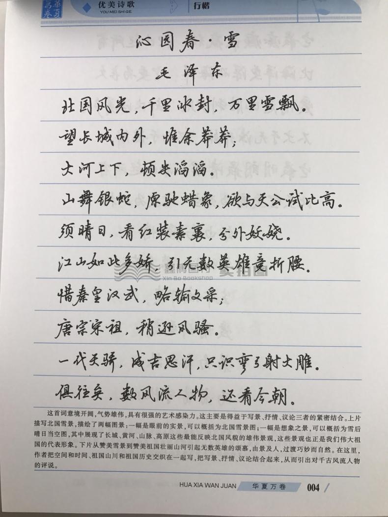 《优美诗歌 行楷 吴玉生硬笔书法教学版 学生成人钢笔练字帖》吴玉生