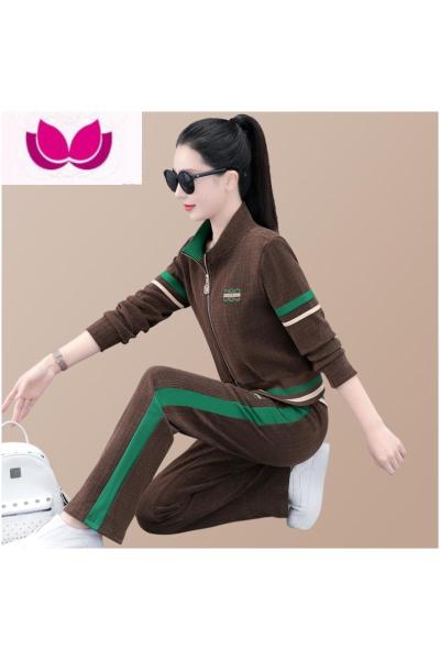 七斓春季休闲套装女2023新款小个子时尚时髦卫衣跑步运动服套春装