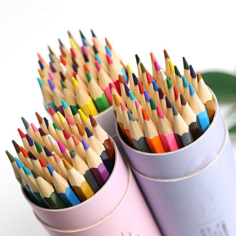 小学生彩色铅笔儿童套装绘画文具24 36 48色画画笔美术彩色铅笔 娜