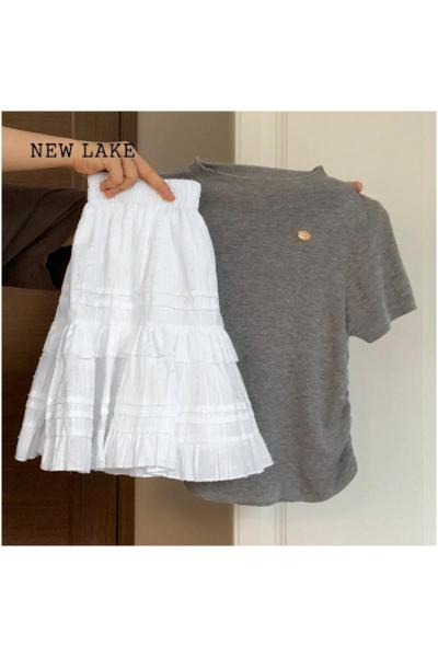 NEW LAKE2024新款小个子穿搭一整套装连衣裙子夏季女装法式蛋糕裙短裙套装