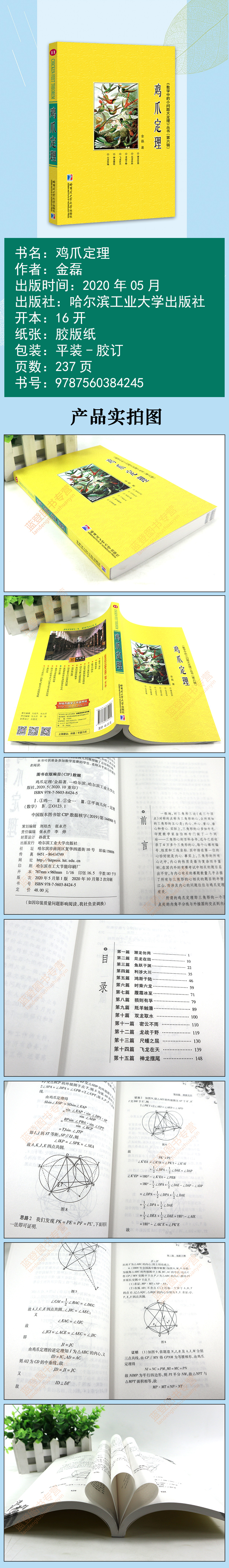 鸡爪定理数学中的小问题大定理丛书第六辑金磊著数学理论数学综合国外