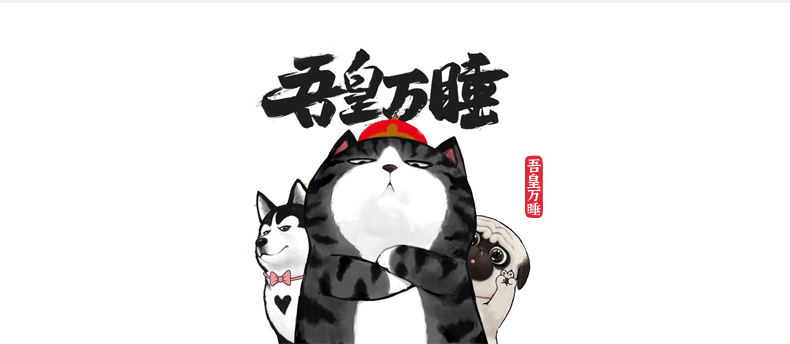 万岁龙猫娃娃揍猫咪抱枕玩偶女蹲款吾皇30cm官方正版授权精选品质好货