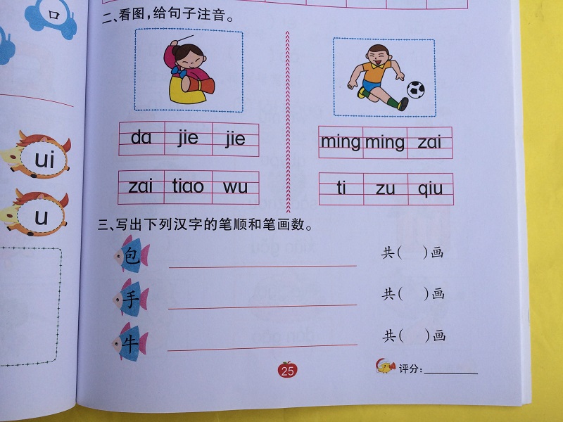 汉字书幼升小语文作业本幼小衔接练习册幼儿园中班大班小学教材测试卷