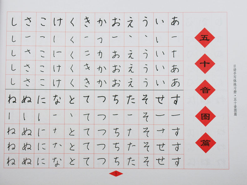 超级新品 日语手写体练习册 日语楷书行书两体对照字帖 日语临摹字帖