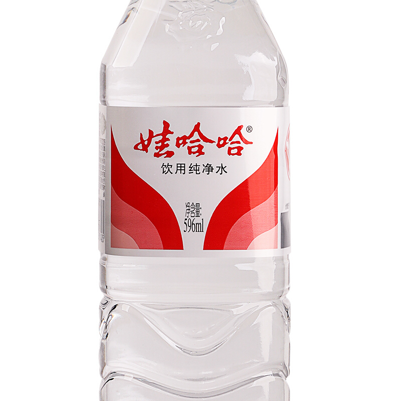 娃哈哈饮用矿泉水纯净水596ml2412瓶甘甜爽口新老包装随机发