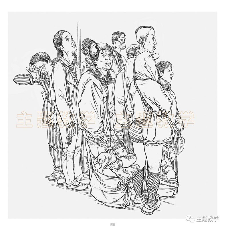 演绎纯线描速写2019主题教学付炎凯线描基础局部五官详解三姿动态单人