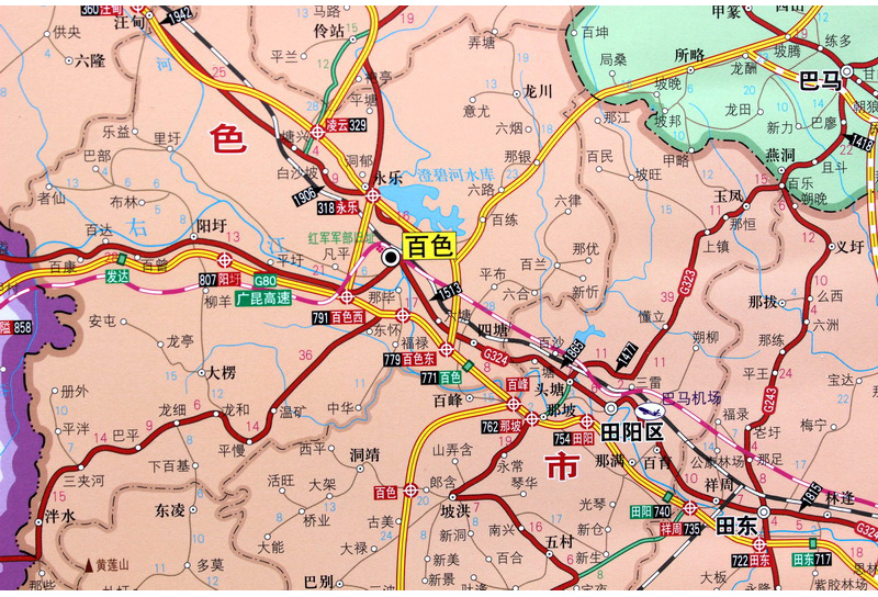 [诺森正版]2021精装南宁市地图挂图 广西壮族自治区地图挂图 1.