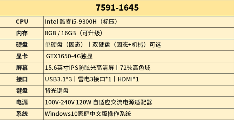 戴尔(dell)灵越7591-1645 高能合金本 15.