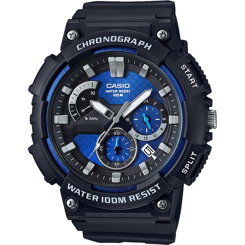 品牌: 卡西欧   款名: men"s chronograph black resin strap watch