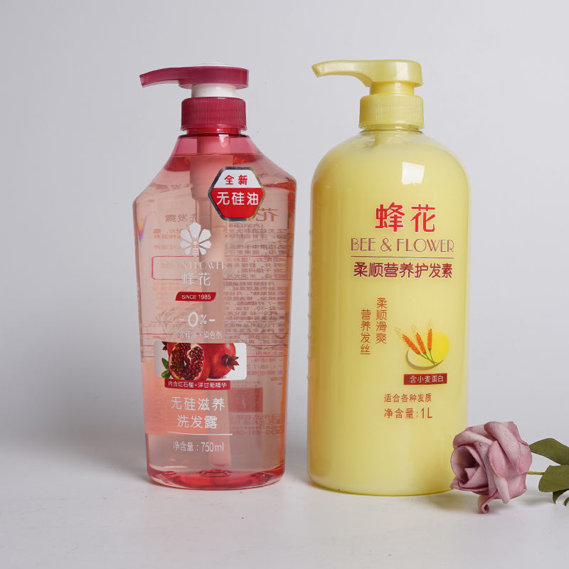 蜂花无硅油洗发水套装护发素女顺滑柔顺发膜套装老牌顺滑1000ml柔顺