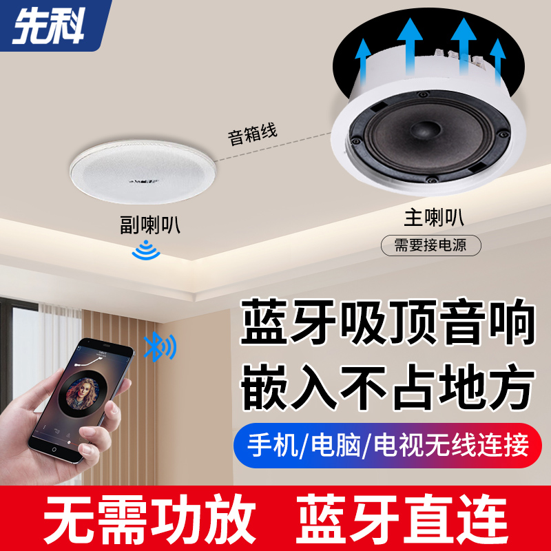 先科(SAST)G3 无线蓝牙吸顶音响 吊顶天花板公共广播喇叭音箱(单主机)