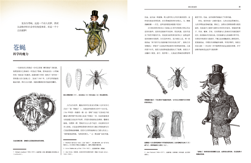 超自然变形动物图鉴 大幅手绘解剖图诠释变形之美 博物学家的神秘动物