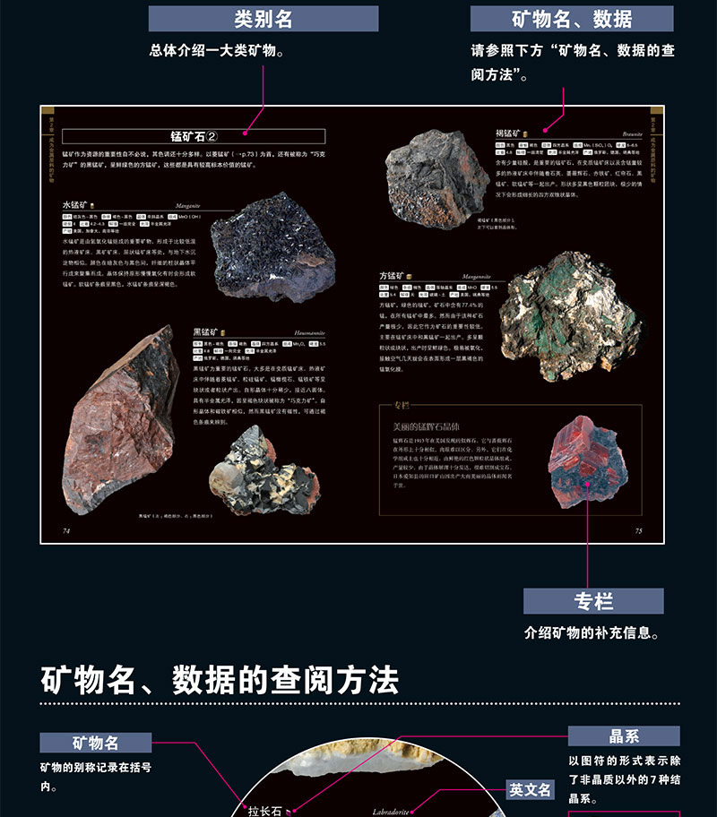 超级新品 正版 矿物宝石大图鉴 200种矿物宝石鉴赏图典 矿物与宝石的