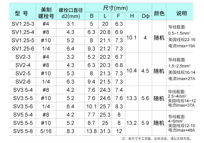 盒装sv2-5叉形预绝缘端头线耳u型y型接线端子冷压接线端子100只