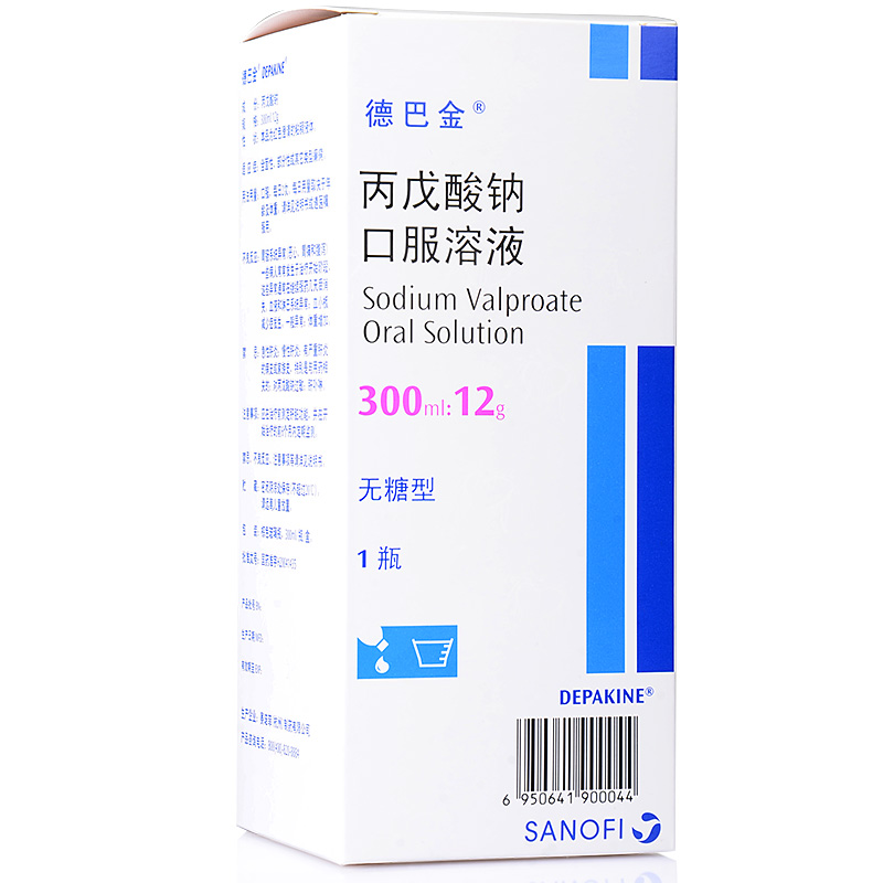 德巴金 丙戊酸钠口服溶液 300ml:12g/瓶