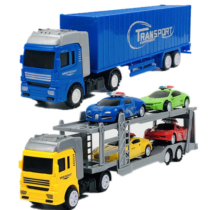 儿童玩具车仿真模型工程运输车货柜集装大卡车油罐车双层拖头男孩