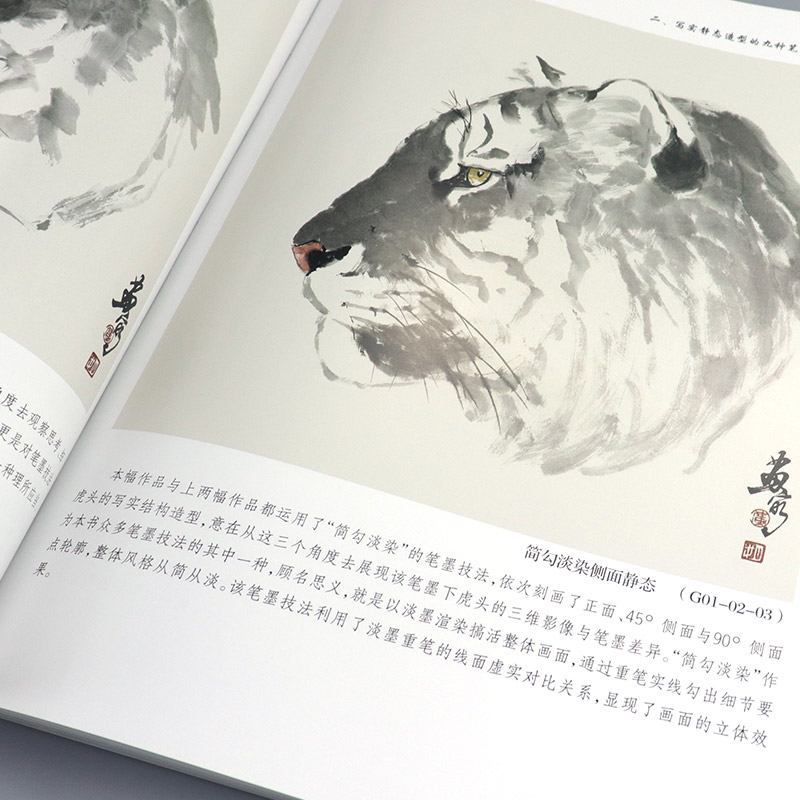 《【友一个正版】 画虎图鉴 黄广明临摹鉴赏 国画教材畜兽画绘画临摹