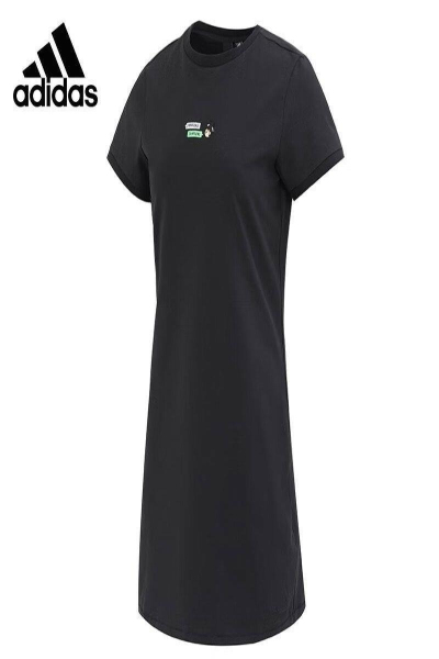 adidas/阿迪达斯女装MAY GFX COLLAB长款T恤连衣裙HY2866 C