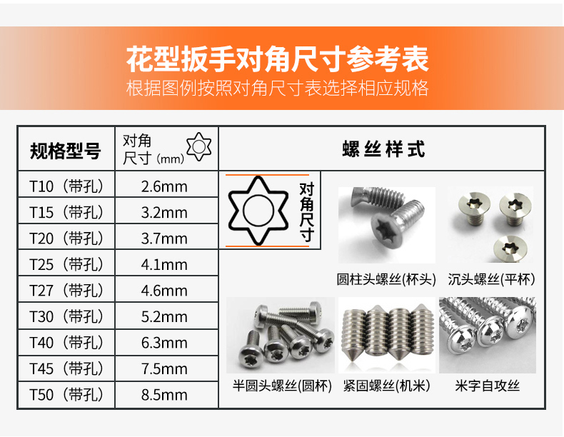 jing ping花型梅花内六角扳手工具套装米字内六花螺丝刀六角星棱万能t
