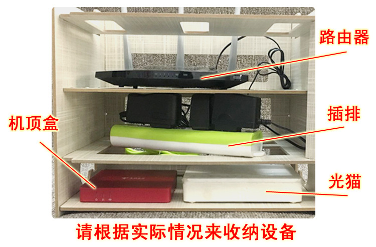 路由器收纳盒多媒体集线箱装饰遮挡光猫路由器收纳盒排插收纳盒整理线