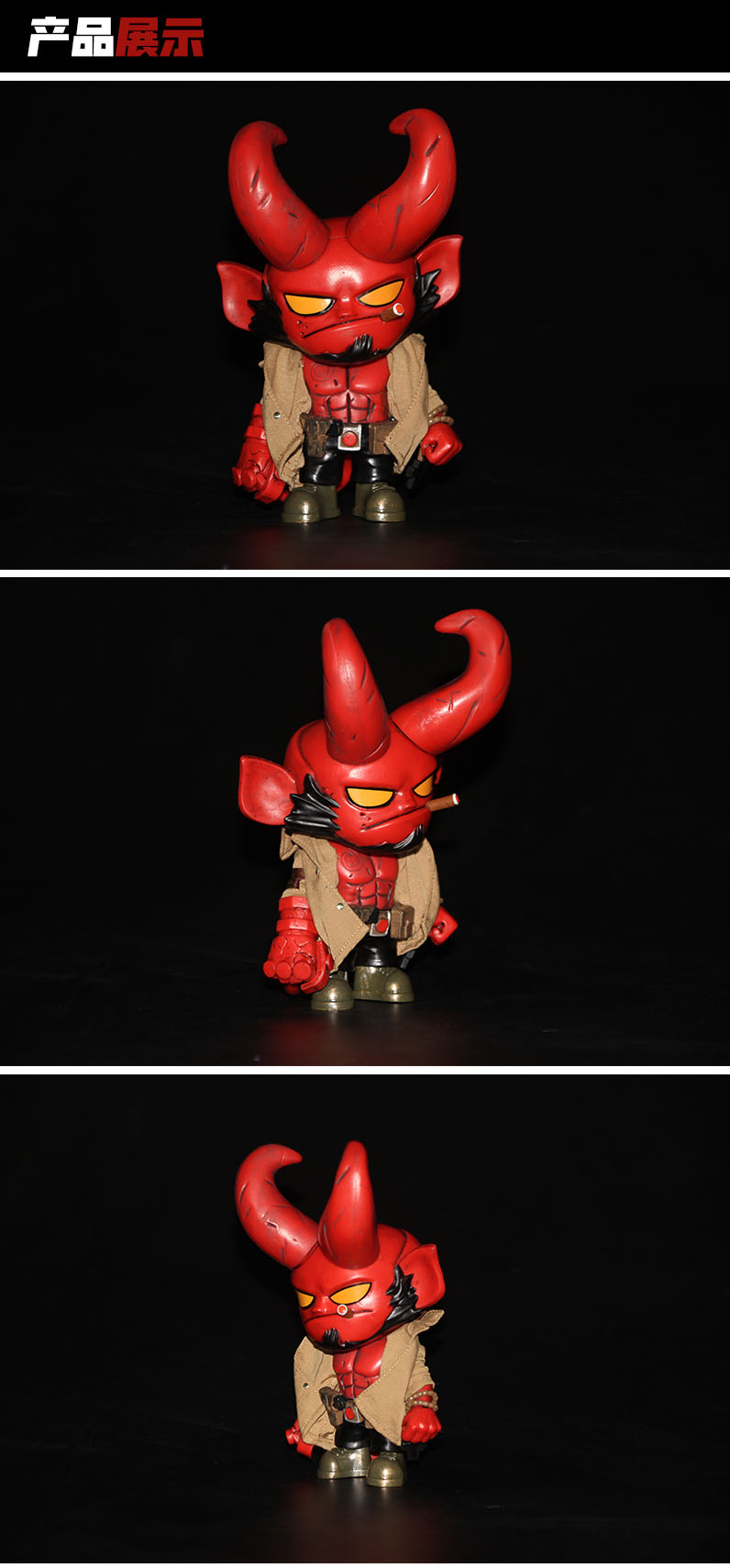 hellboy diyu男爵q版手办 漫画二次元手办模型摆件