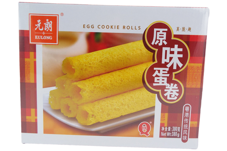 元朗蛋卷380gx6盒整箱出多种口味可选年货饼干送礼