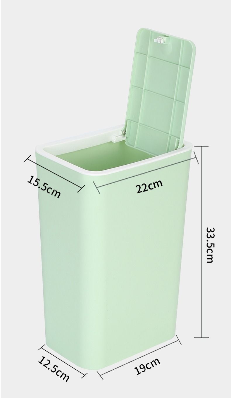 家用按压式垃圾桶带盖厨房折叠塑料桶大号客厅卧室卫生间纸篓桶颖宇