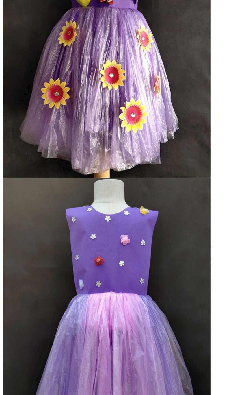 新款儿童环保衣服装时装秀演出服幼儿园服装成人走秀亲子装走秀裙