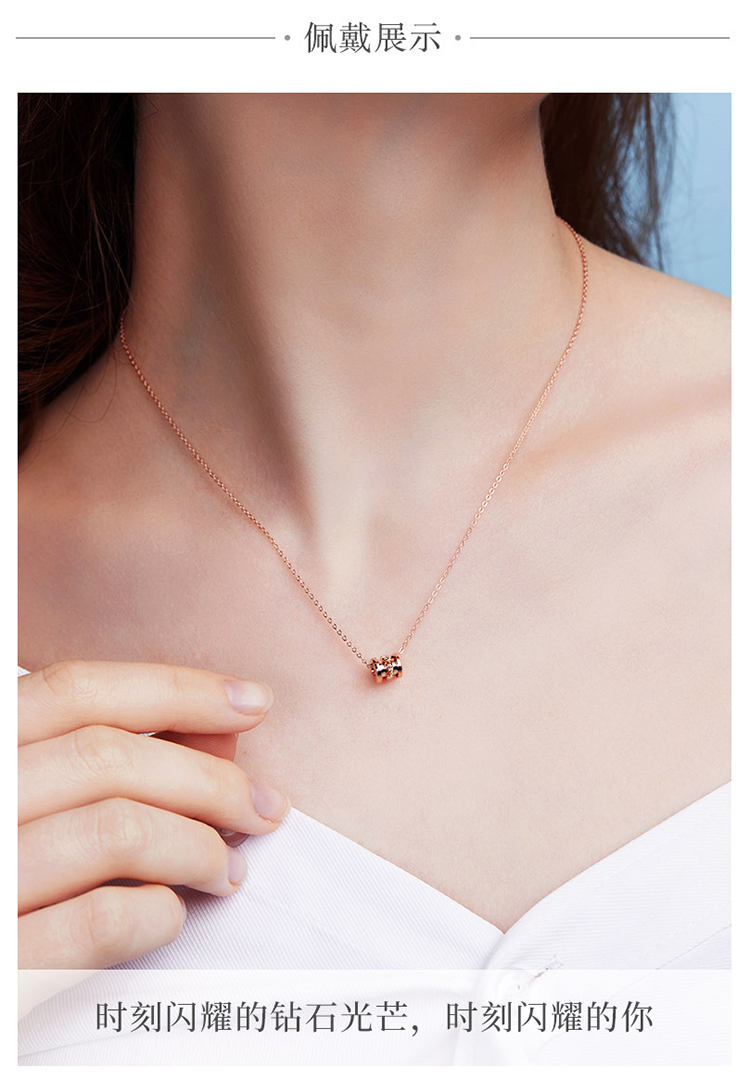 佐卡伊(zocai)钻石吊坠/项链d80233t 佐卡伊 小蛮腰