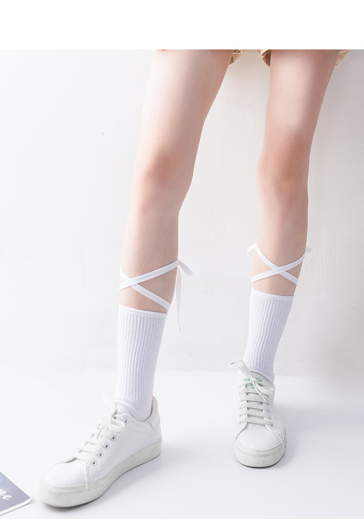 卓思哲(zhuosizhe)短袜b-598383026262 交叉黑色绑带袜子女ins潮jk中