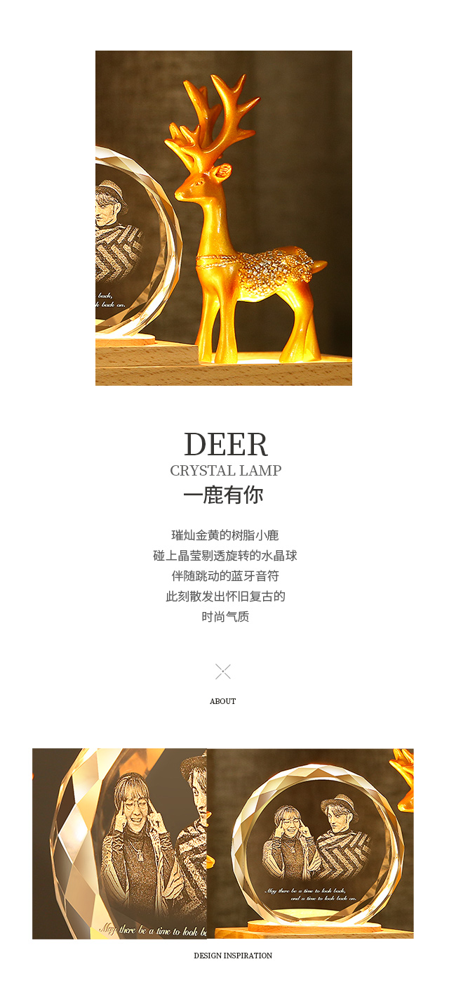 超级新品 兆族 一路鹿有你闺蜜摆件结婚纪念日礼品新婚送新人高档实用